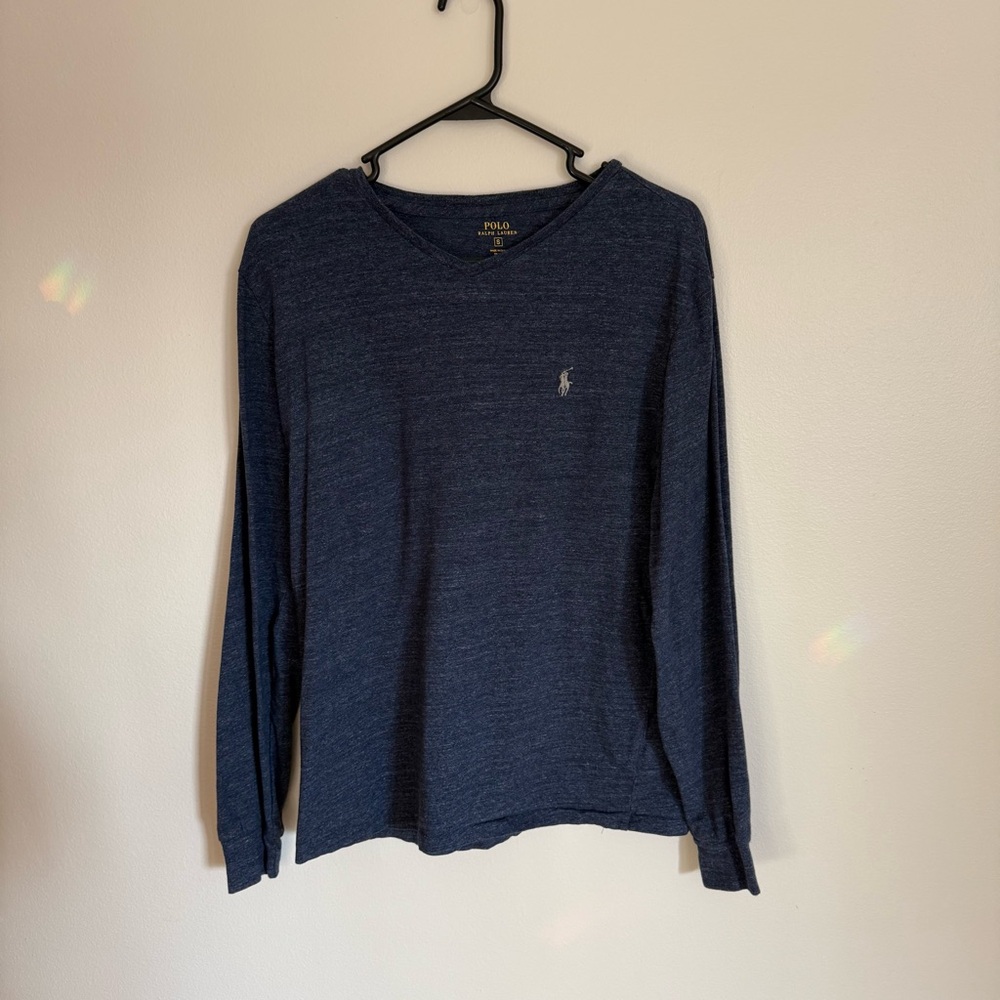 Mens S Polo Ralph Lauren long sleeve 100% cotton shirt: pullover casual lounge
